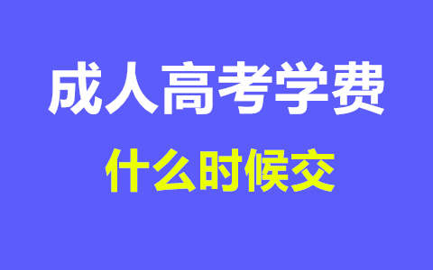 长沙成考学费什么时候交