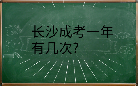 长沙成考一年有几次