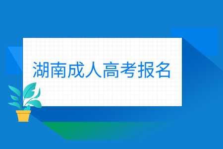 湖南成人高考报名