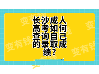 长沙成考 长沙成考查询成绩