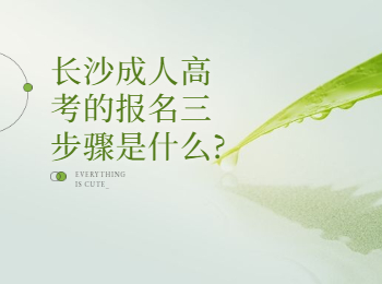 长沙成考网 长沙成考报名的步骤