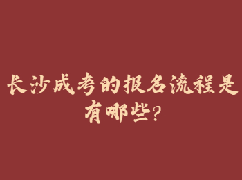 长沙成人高考的报名流程