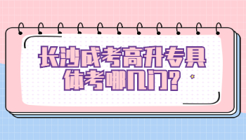 长沙成考高升专